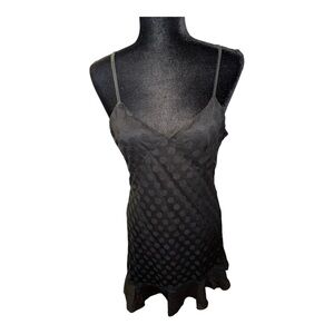 🔥 $95 Leola Couture Women's Spaghetti Strapped Mesh Slip Lace Lined Dress Sz M